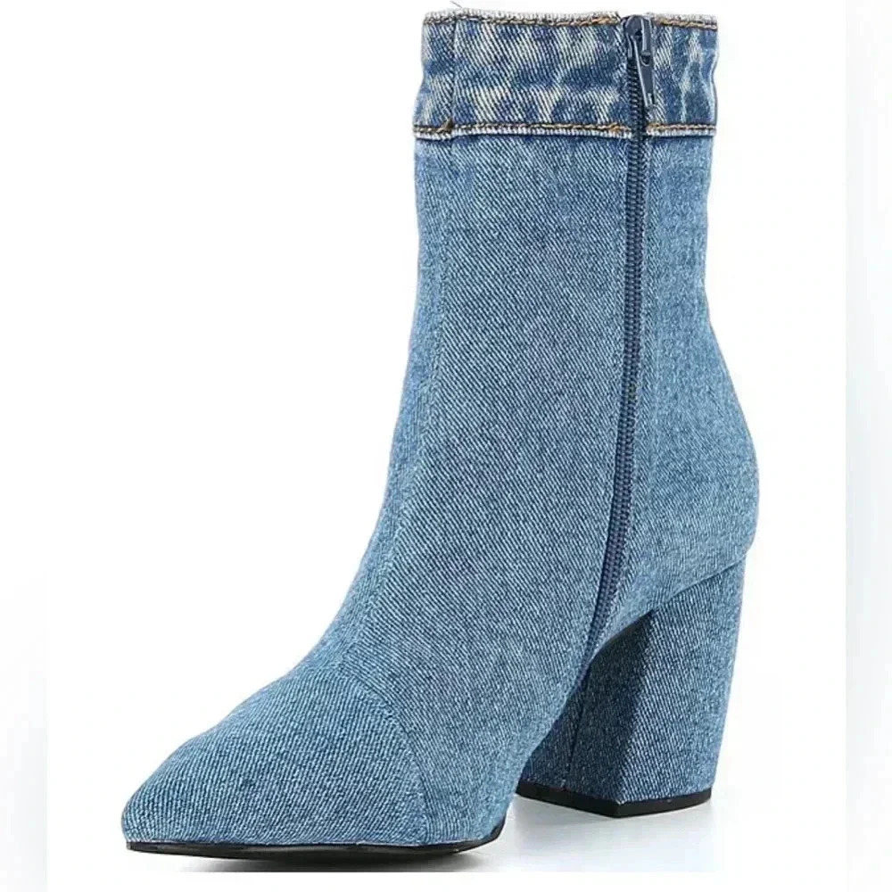 Jeffrey Campbell Finite Denim booties sz 6 new - Picture 4 of 6